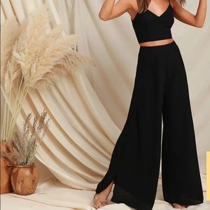 Out Tonight Black Two Piece Jumpsuit LuLus